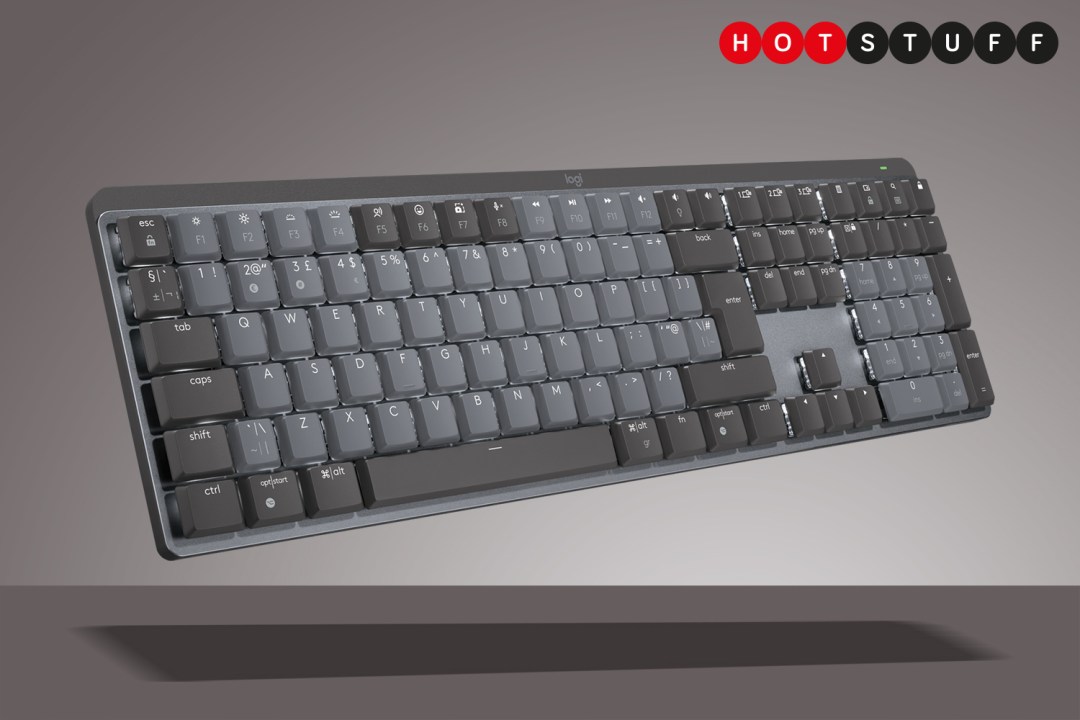 Hot Stuff Logitech MX Mechanical keyboard on grey background