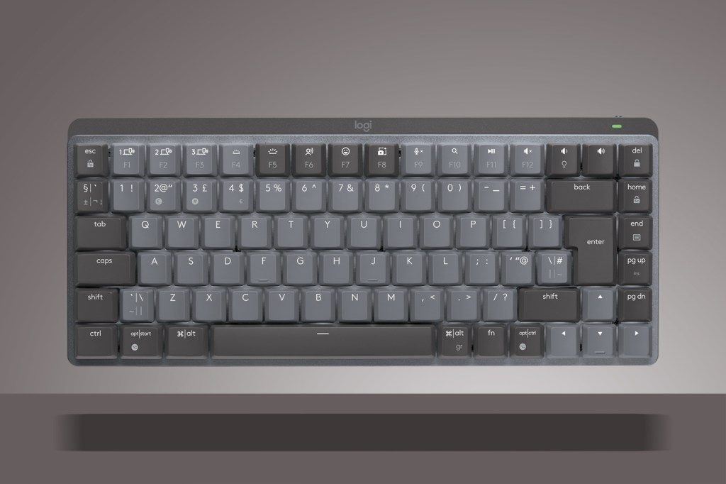 Hot Stuff Logitech MX Mechanical Mini keyboard on grey background