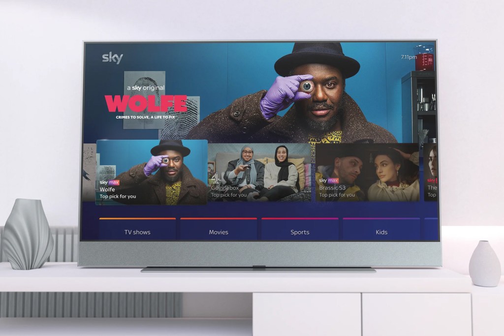 Sky Stream interface on Sky Glass TV