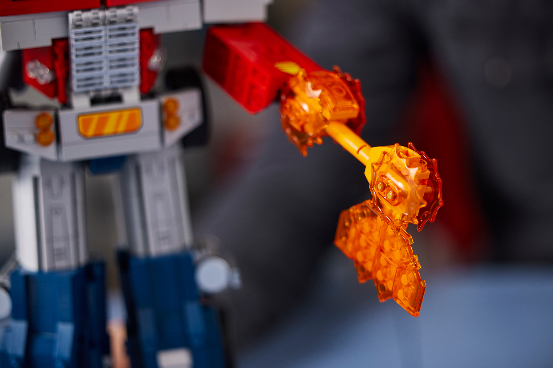 Lego Optimus Prime axe close-up