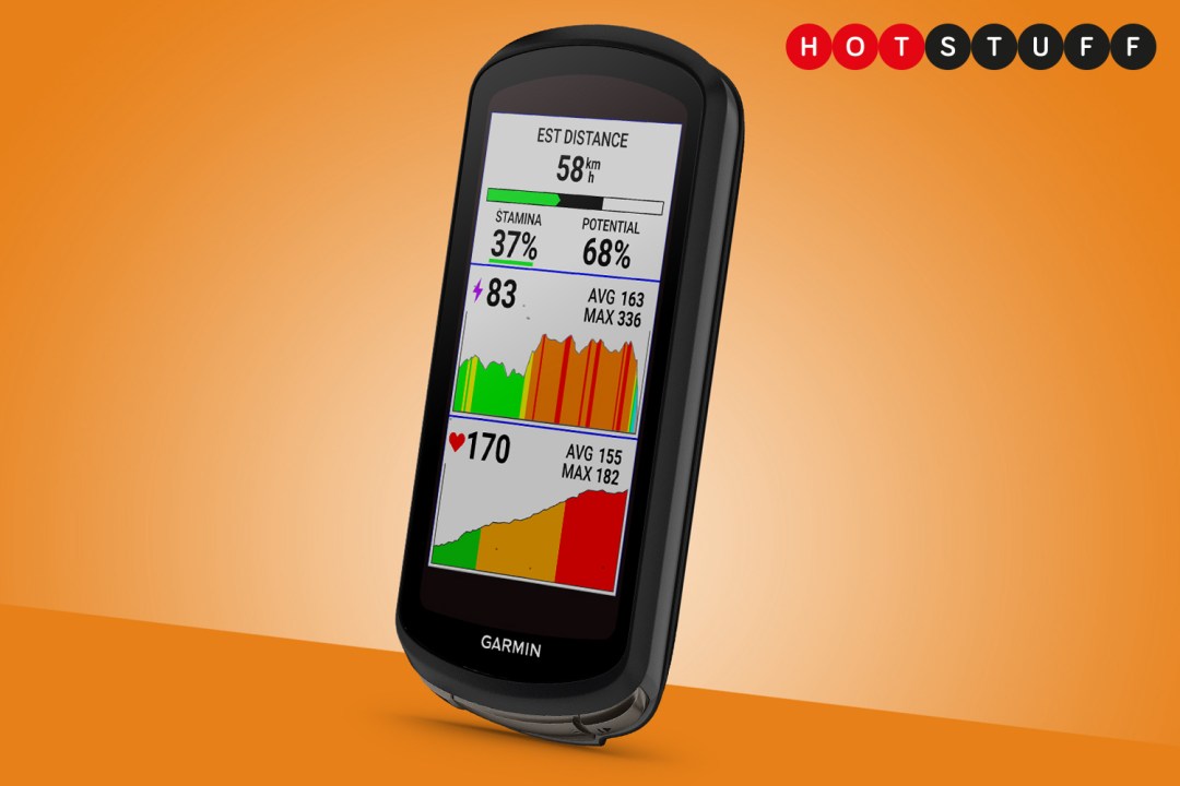 Garmin Edge 1040 Solar hot stuff on orange background