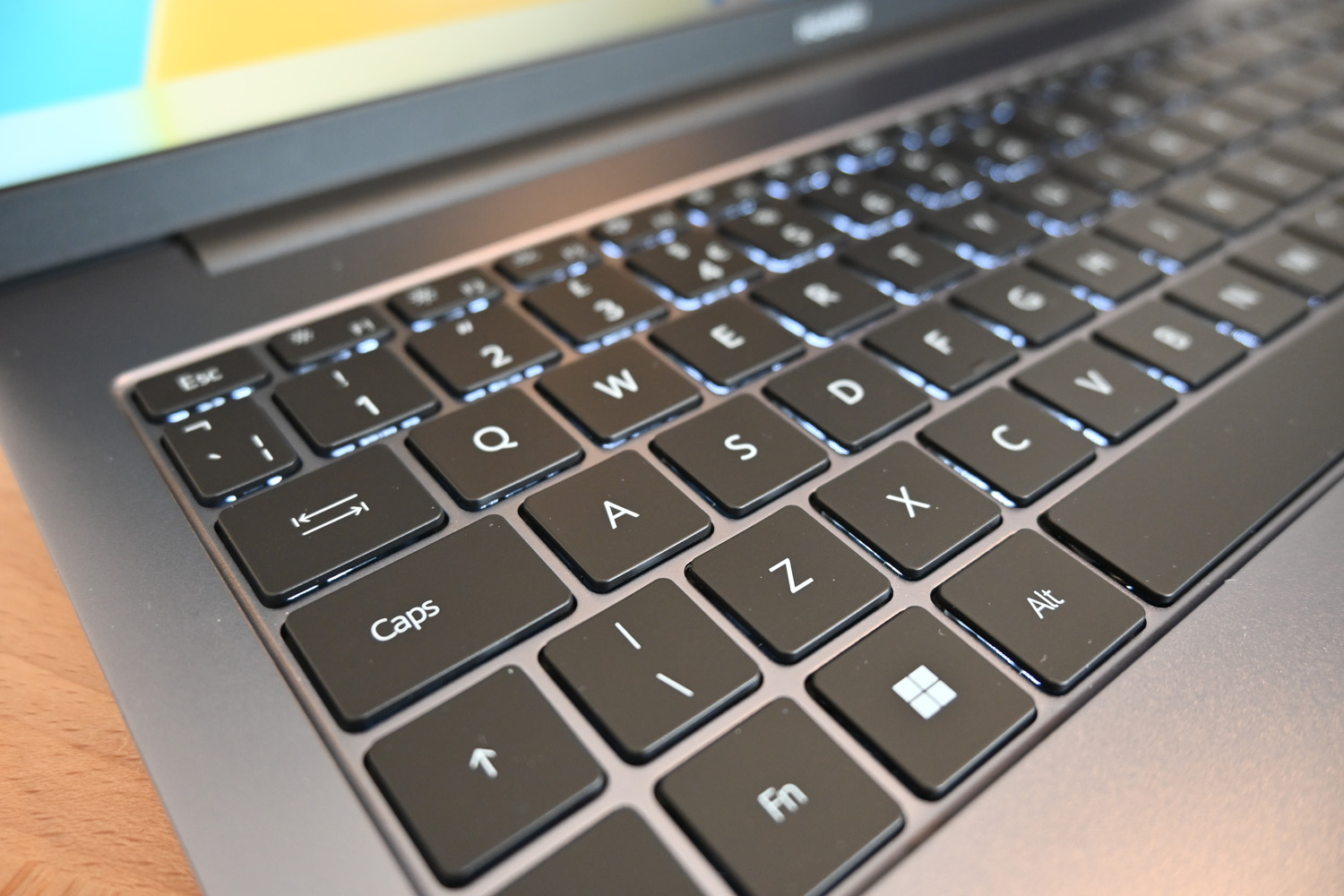 Huawei MateBook D 16 laptop hands-on review Stuff - backlit keys