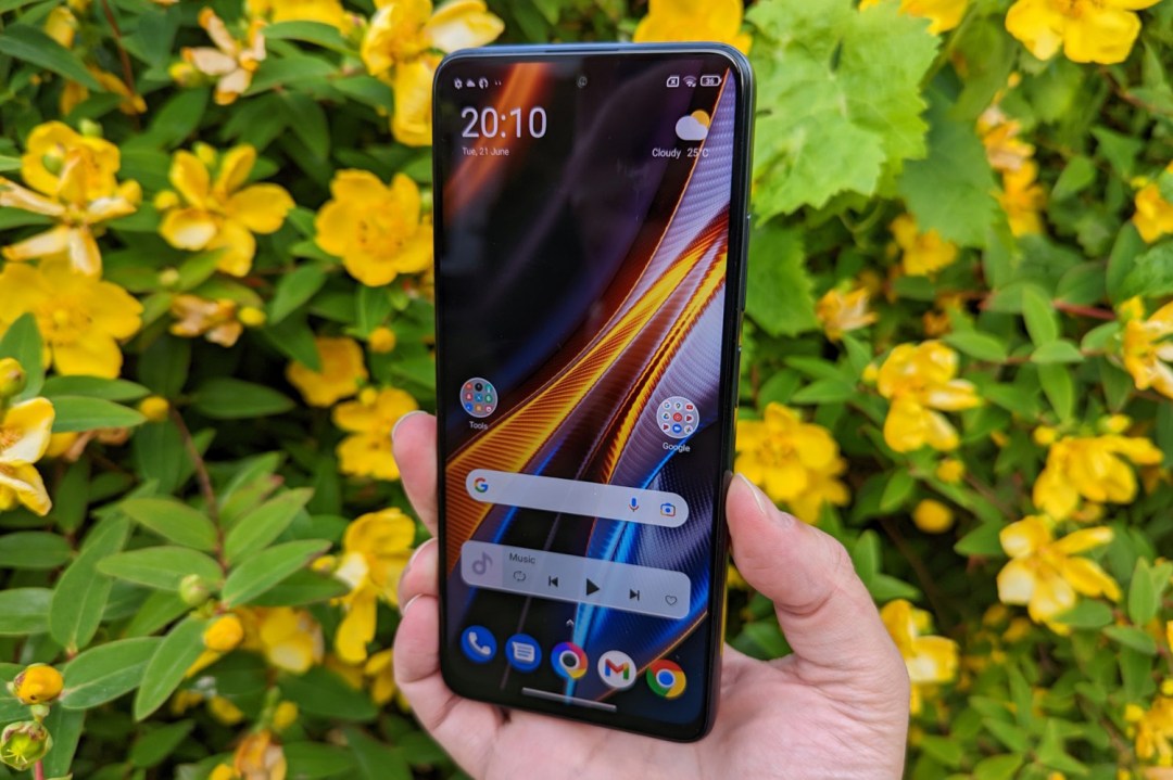 Stuff Poco X4 GT review - in hand front