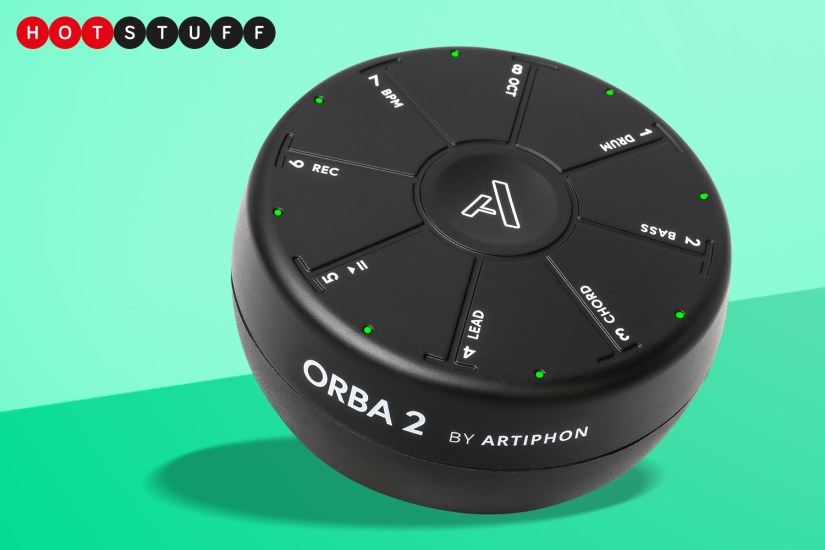 Craft sample-based hits anywhere with the Orba 2 techno-grapefruit