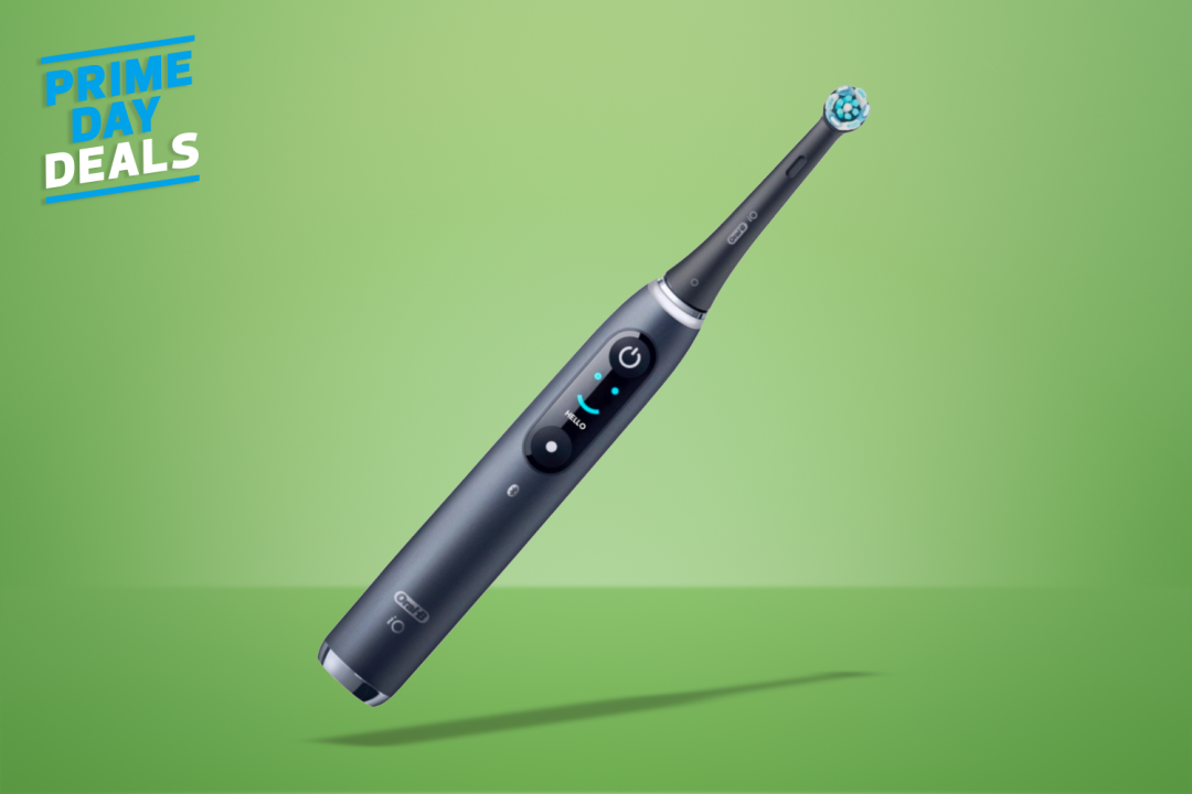 Close-up of Oral-B smart toothbrush