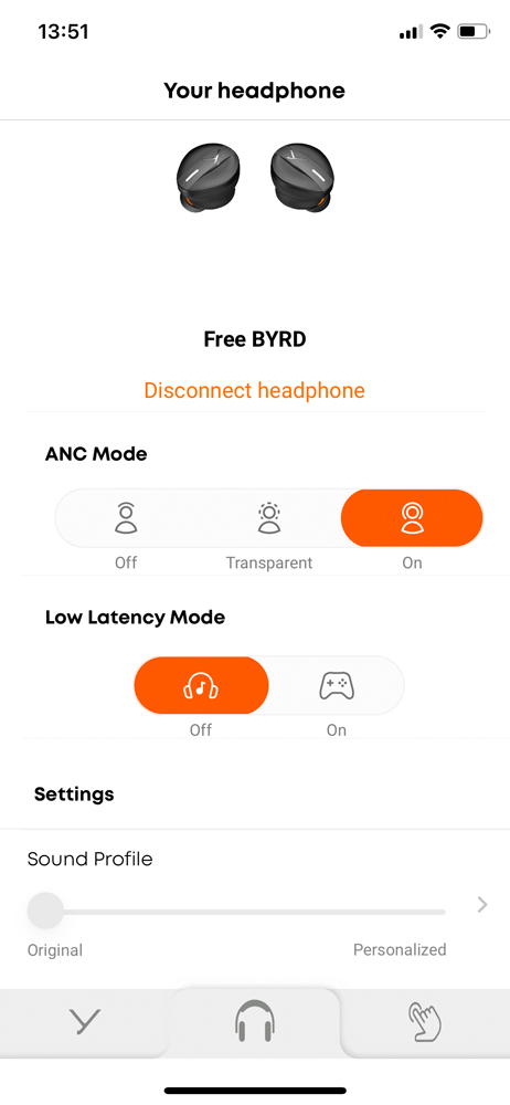 Beyerdynamic Free Byrd review app homescreen