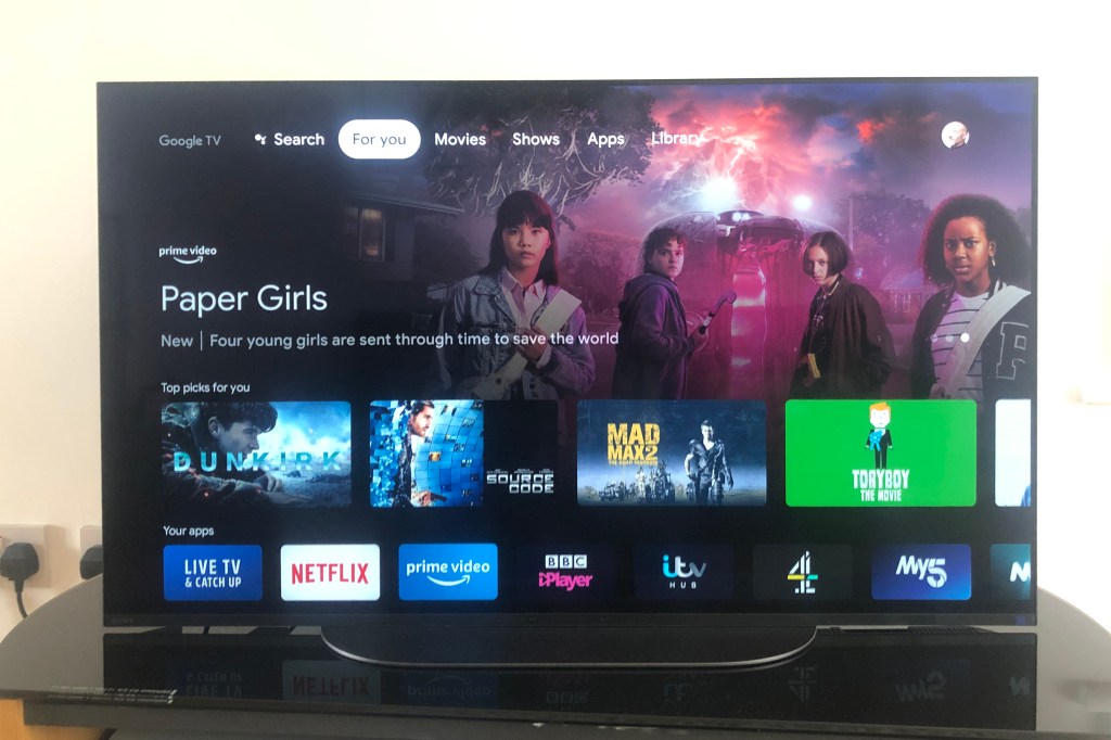 Google TV interface