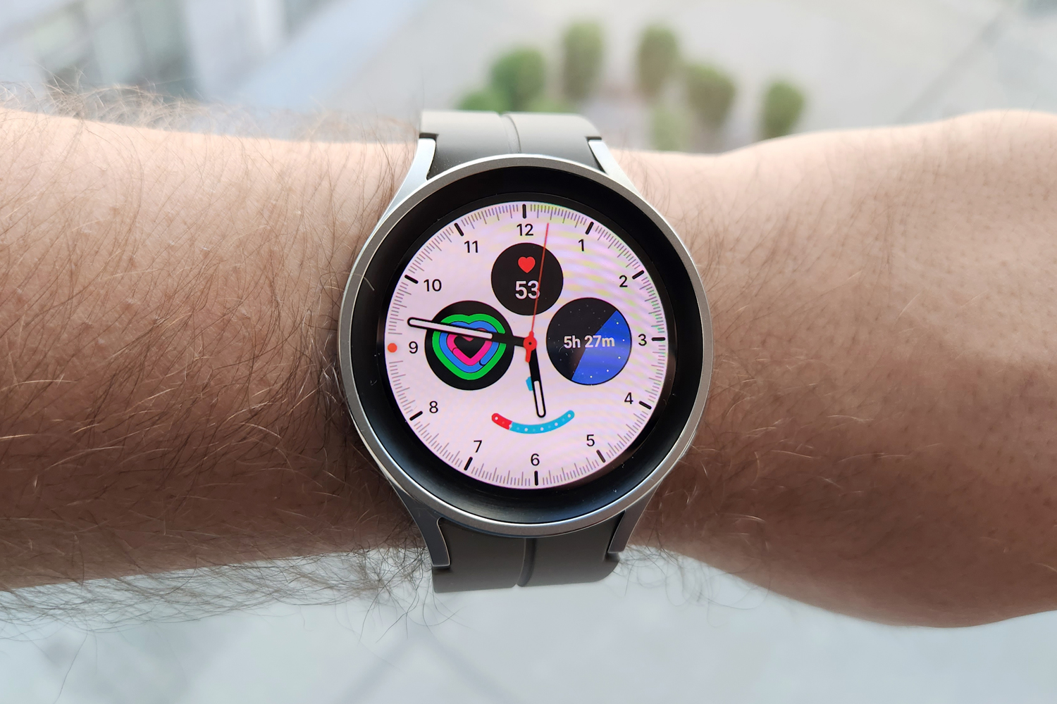 Samsung Galaxy Watch5 Pro review watch on wrist