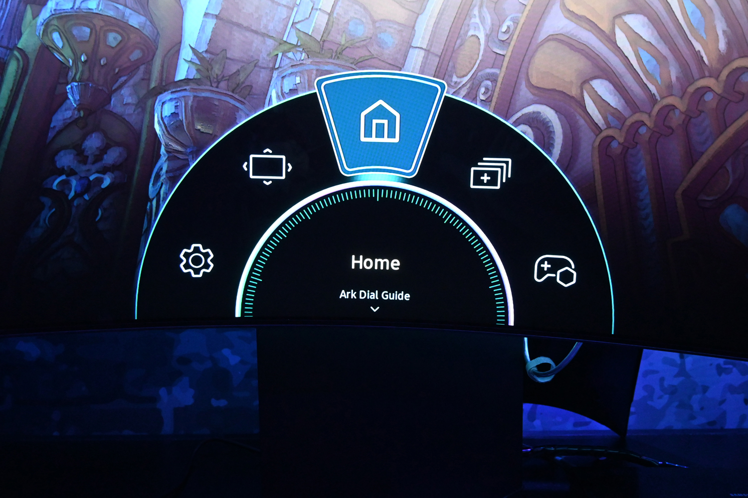 Samsung odyssey Ark hands-on review radial menu