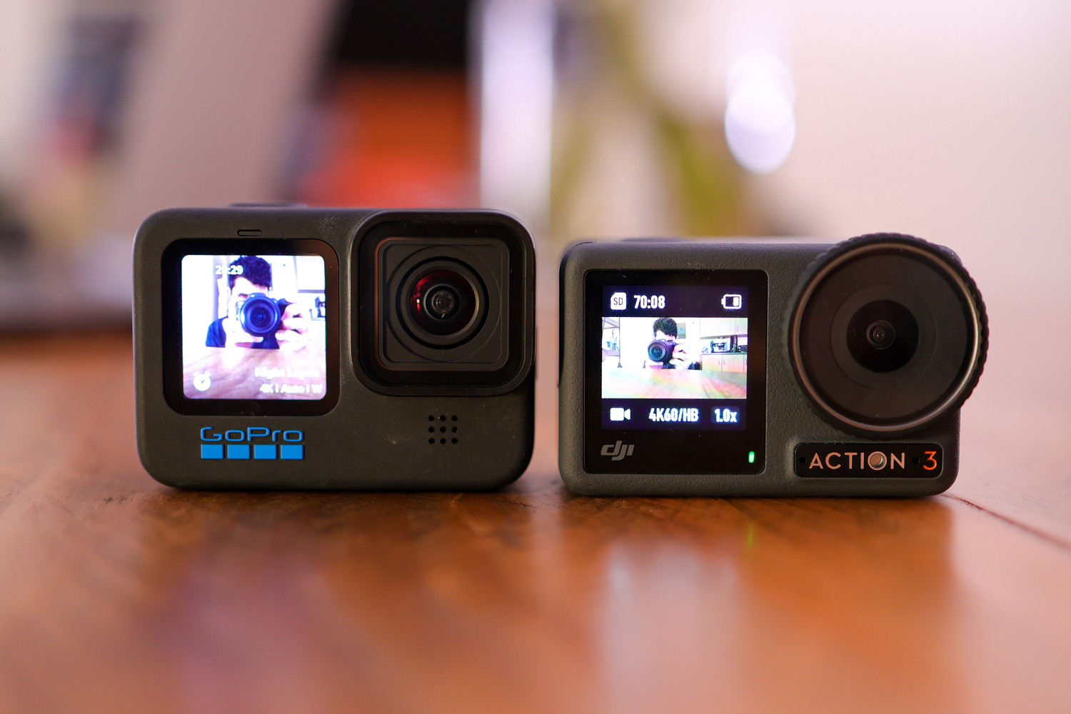 DJI Osmo Action 3 vs GoPro Hero Black 11 front