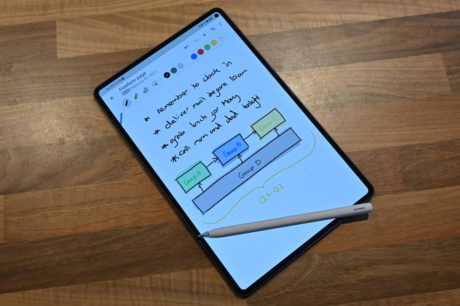 Huawei MatePad Pro 11 2022 sketching