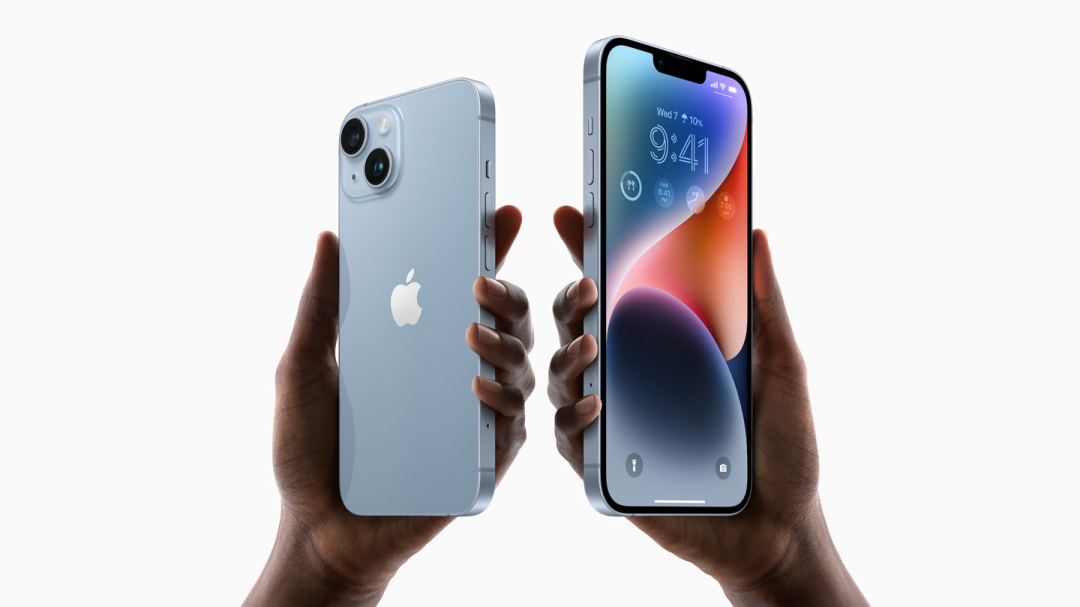 iPhone next to larger iPhone