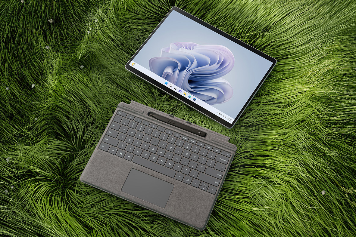 Microsoft Surface Pro 9 grass