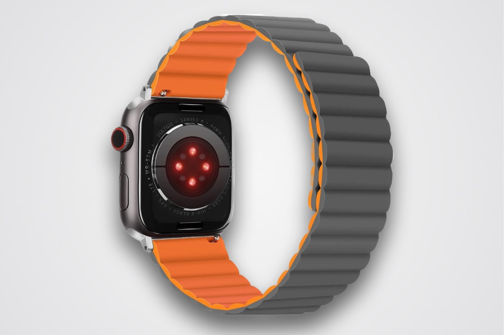 Tasikar's Magnetic Strap for Apple Watch in Grey/Orange colour