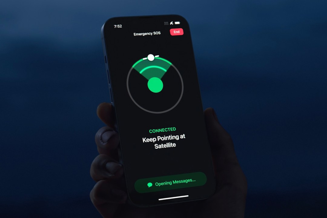 Apple's Emergency SOS satellite feature in use on iPhone 14