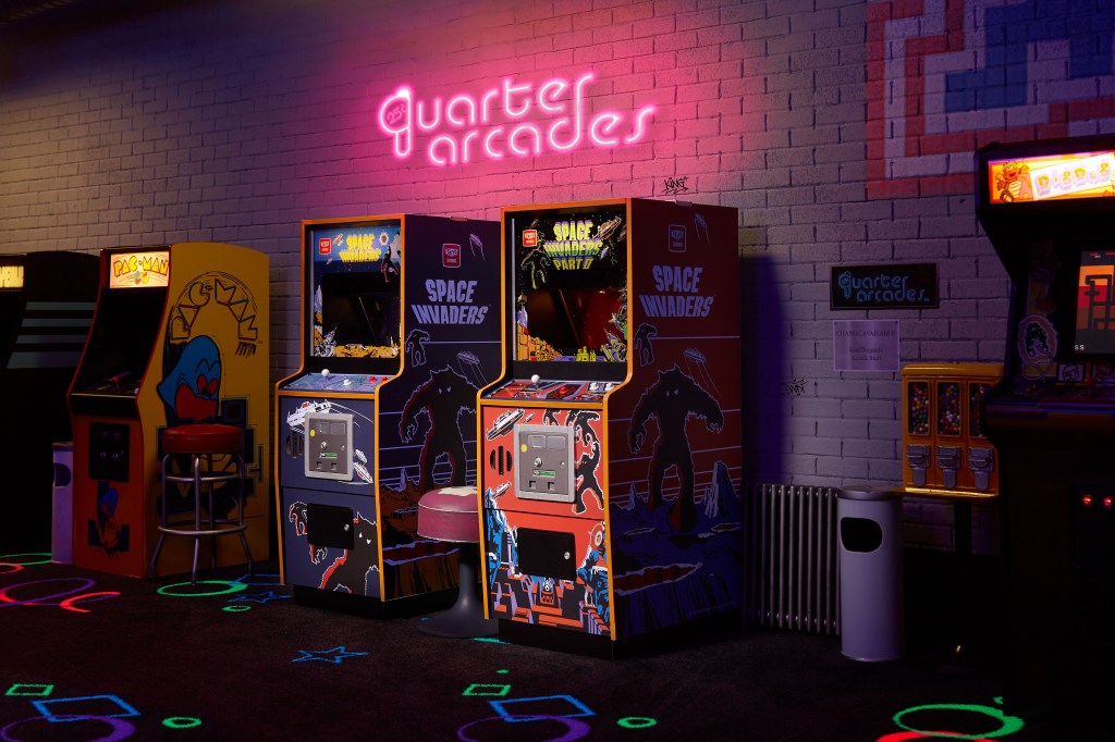 A line-up of Quarter Arcades
