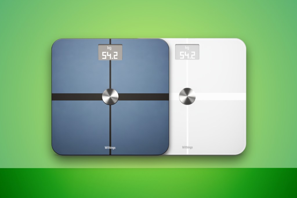 Withings Body+ Scale against a green background