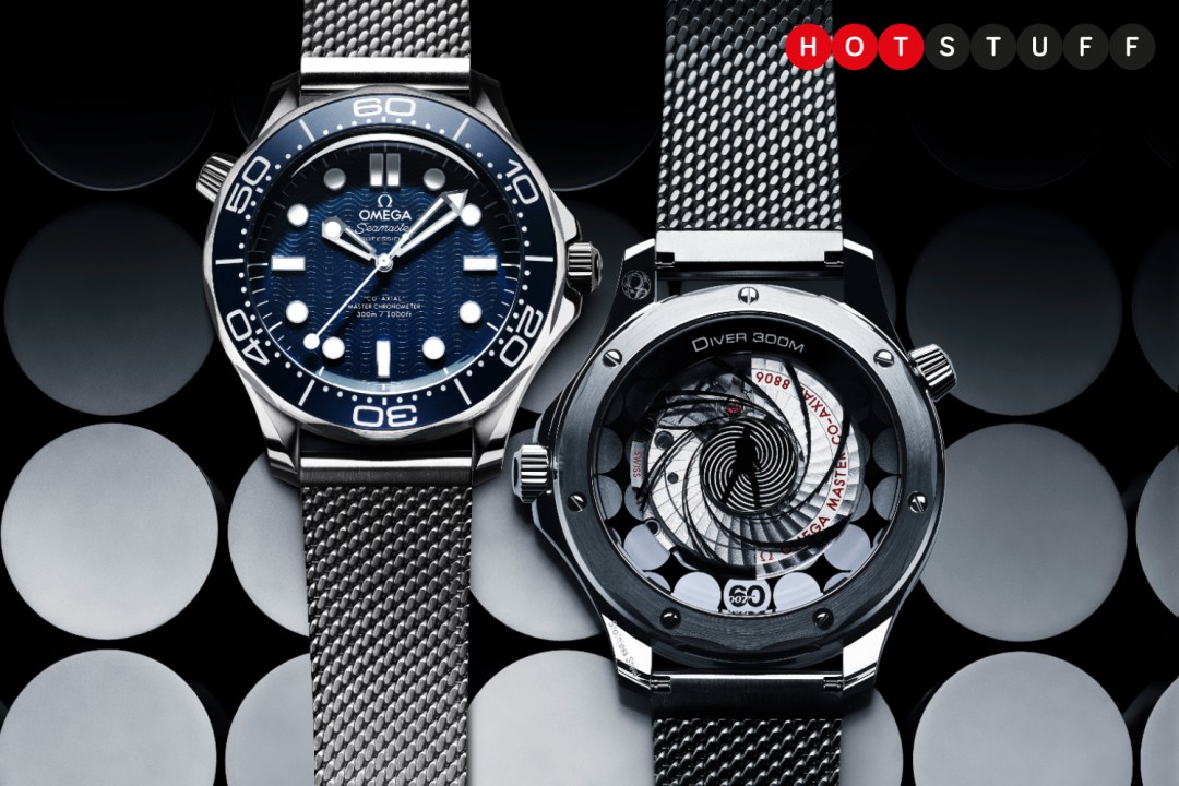 A front and back view of the Omega Seamaster Diver 300M James Bond