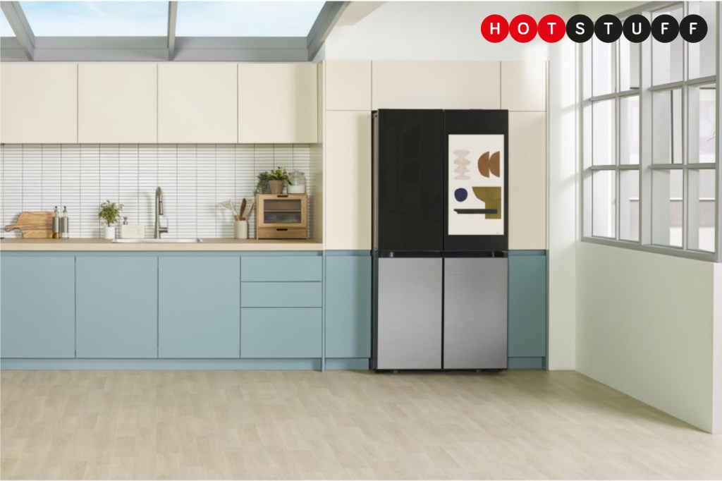 Samsung Bespoke Home smart fridge in a kitchen