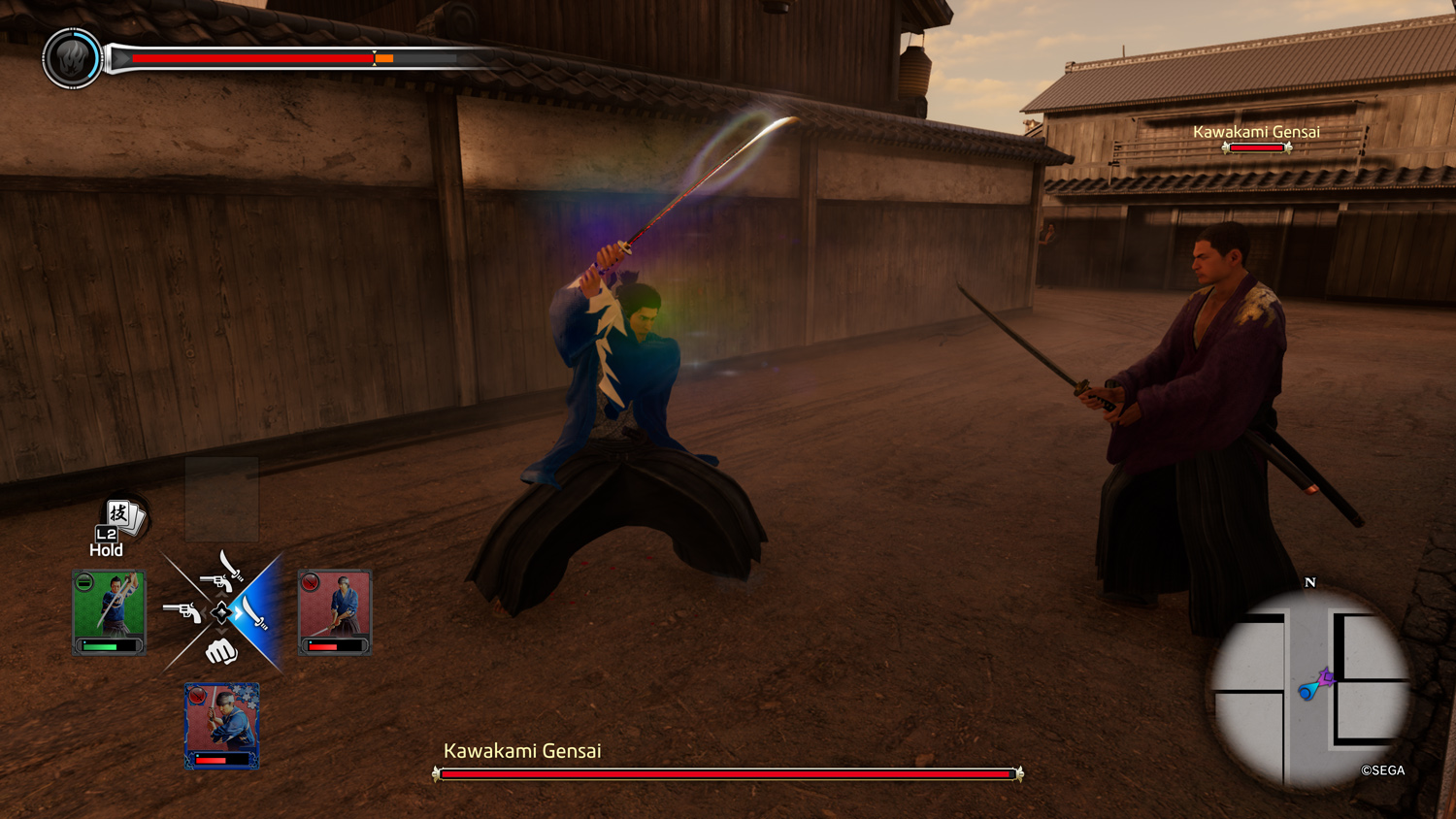 Like a Dragon Ishin review boss battle