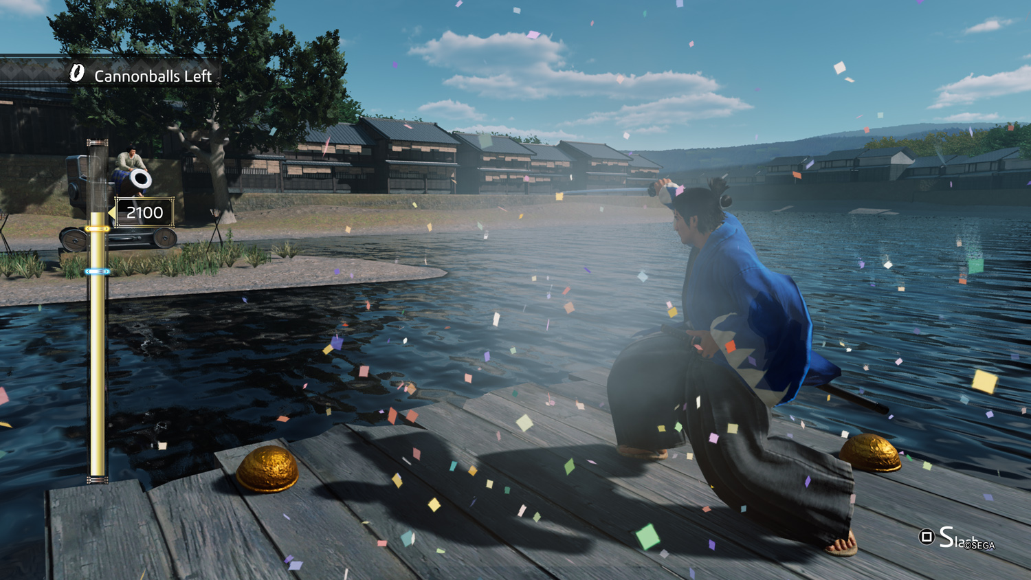 Like a Dragon Ishin review confetti