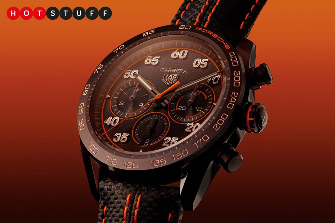 Tag Heuer and Porsche's collaborative Carrera watch in black and orange
