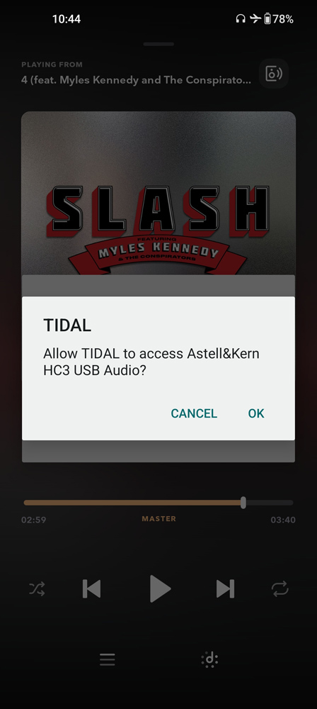 AstellKern AK HC3 on Android screenshots warning