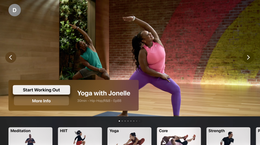 Apple TV 4K workouts