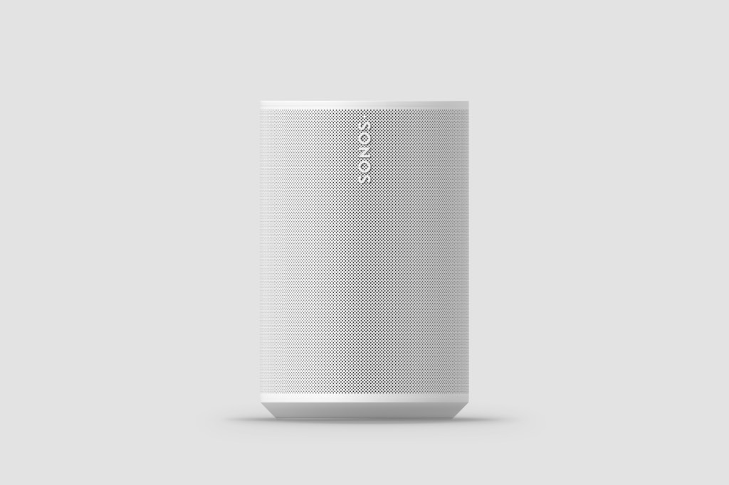 Sonos Era 100 speaker on a plain background