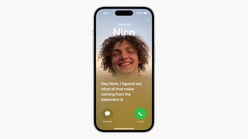 Apple's Live Voicemail being used on iPhone Call Screen