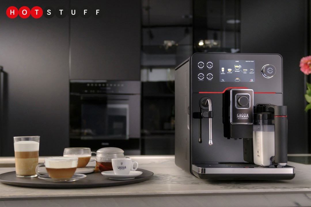 Gaggia's new Accademia coffee machine in kitchen