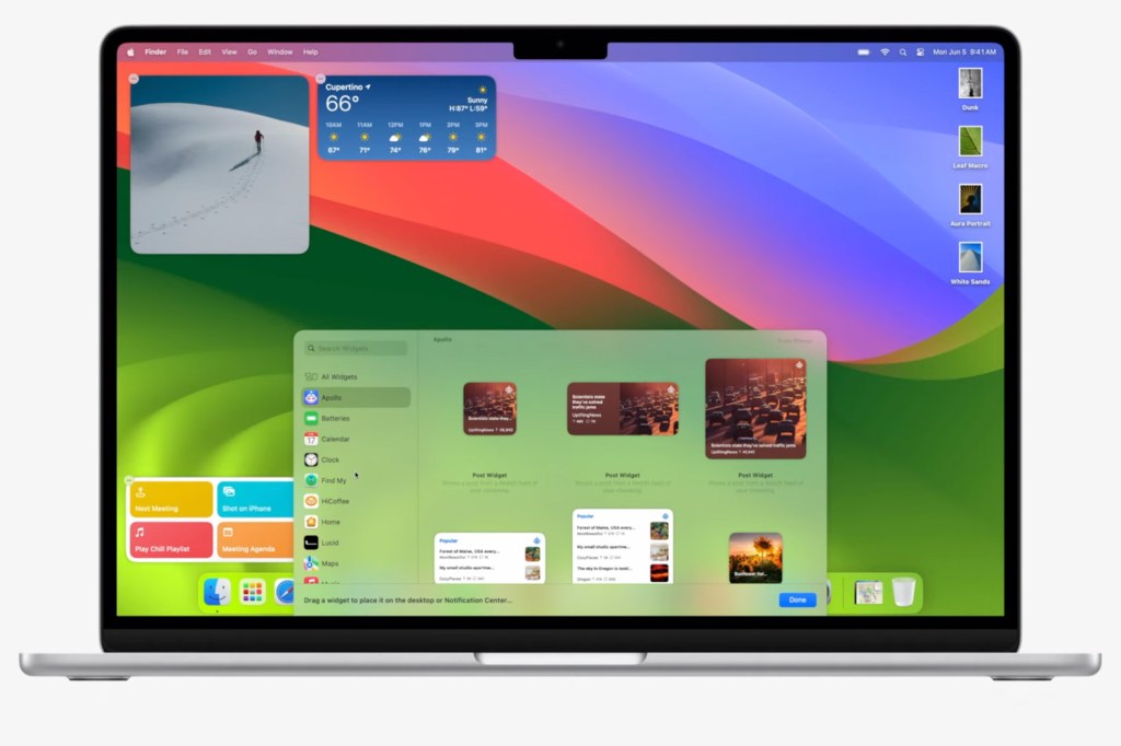 MacOS Sonoma widgets transparent
