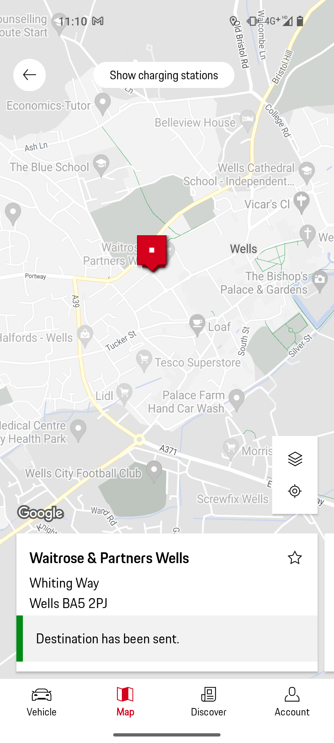 Porsche Taycan Cross Turismo smartphone app map copy
