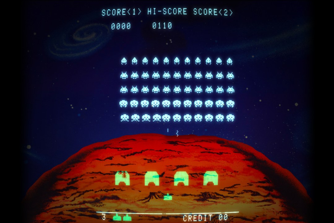Space Invaders emulated screen