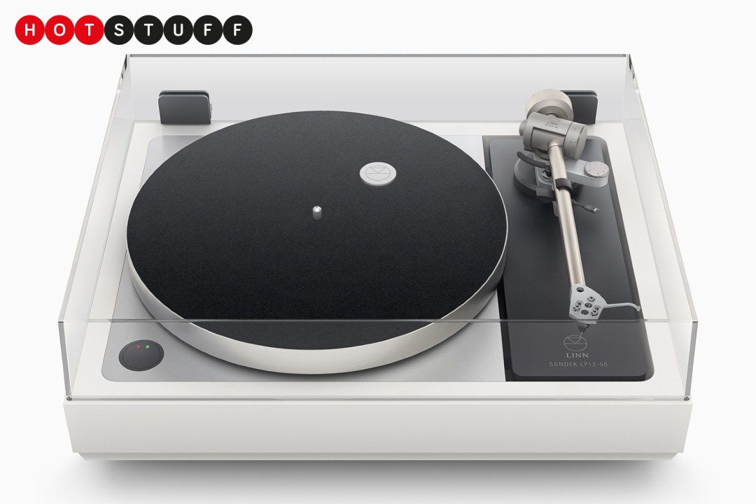 Linn Sondek LP12-50 turntable on a white background