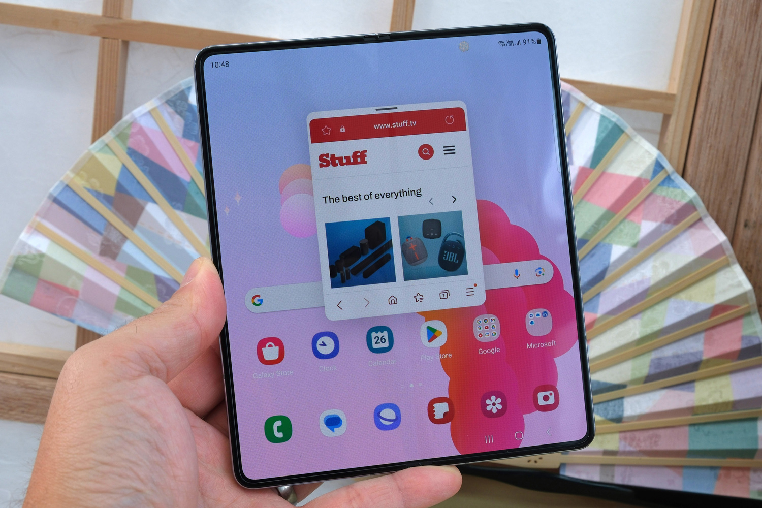 Samsung Galaxy Z Fold 5 review popup window