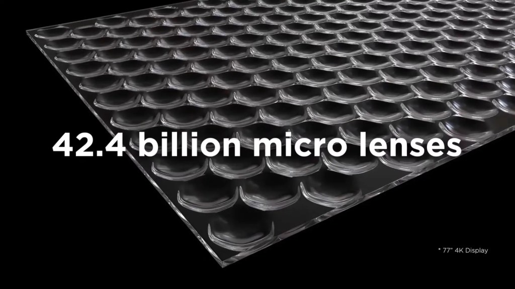 Close-up of LG's Micro Lens Array