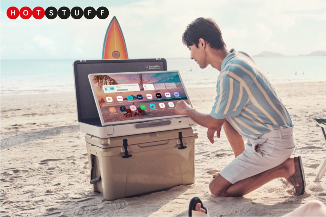 LG's StanbyME Go portable telly in use