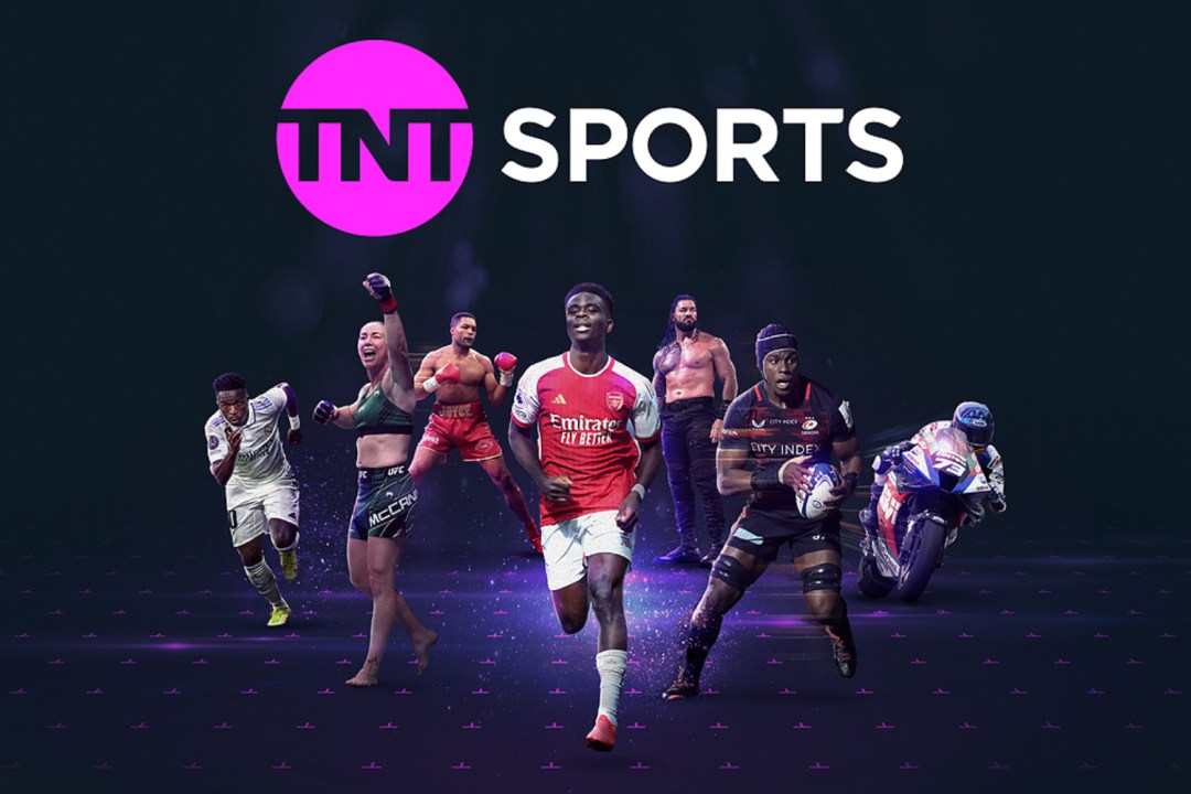TNT Sports logo with sporting events underneath