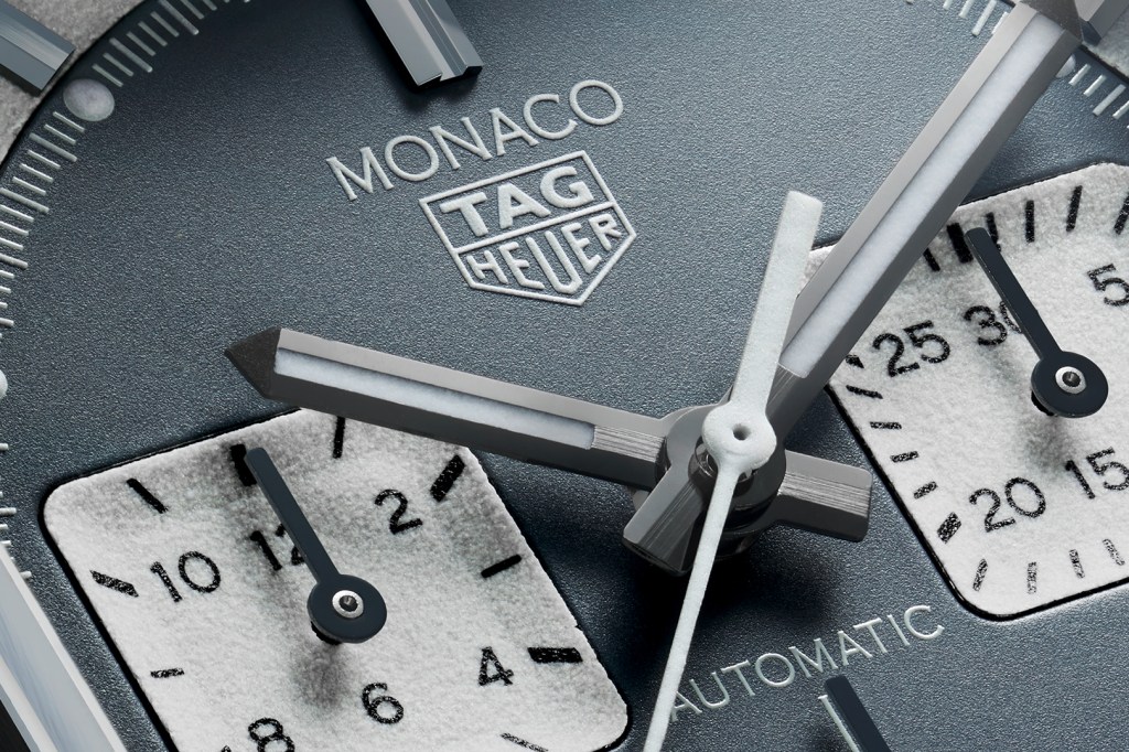 TAG Heuer's Monaco 'Night Driver' limited edition dial closeup
